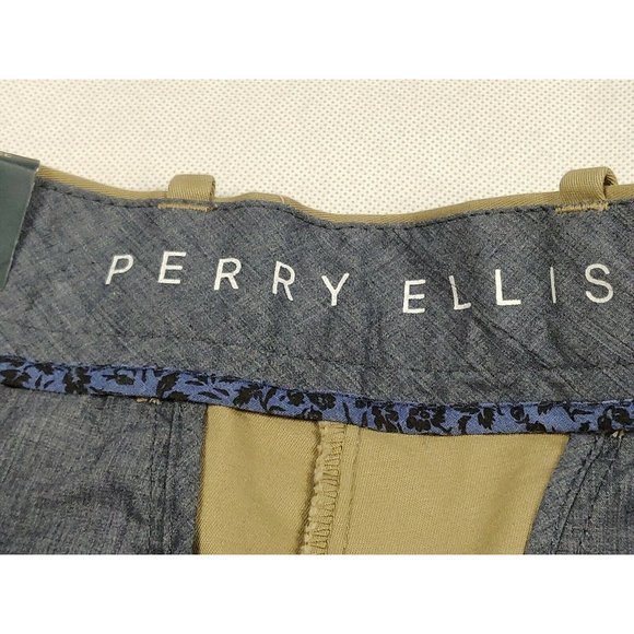 Perry Ellis Mens Pants 32*34 Chino Khaki Resist - Picture 10 of 14